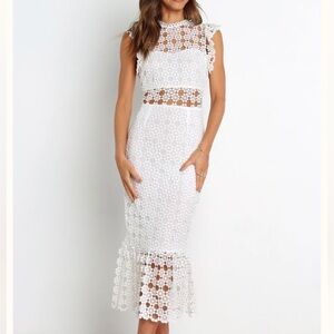 Petal & Pup White Lace Lauren Dress 8 NWT